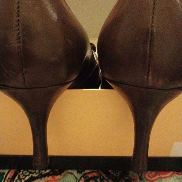 Aerosoles Brown Suede and Leather Heels - Picture 6 of 12